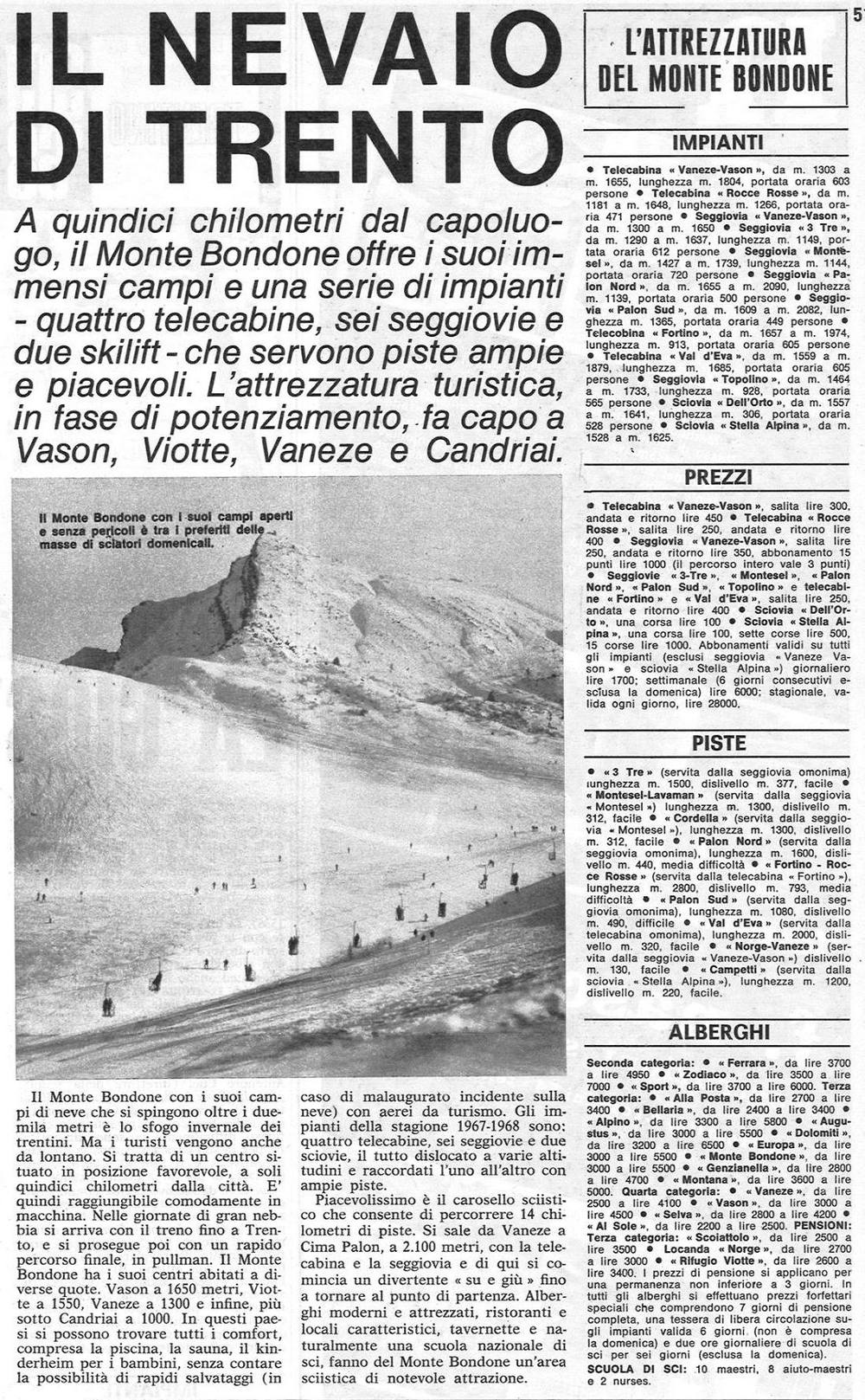 Monte Bondone (TN) / Quattro cestovie : 1968