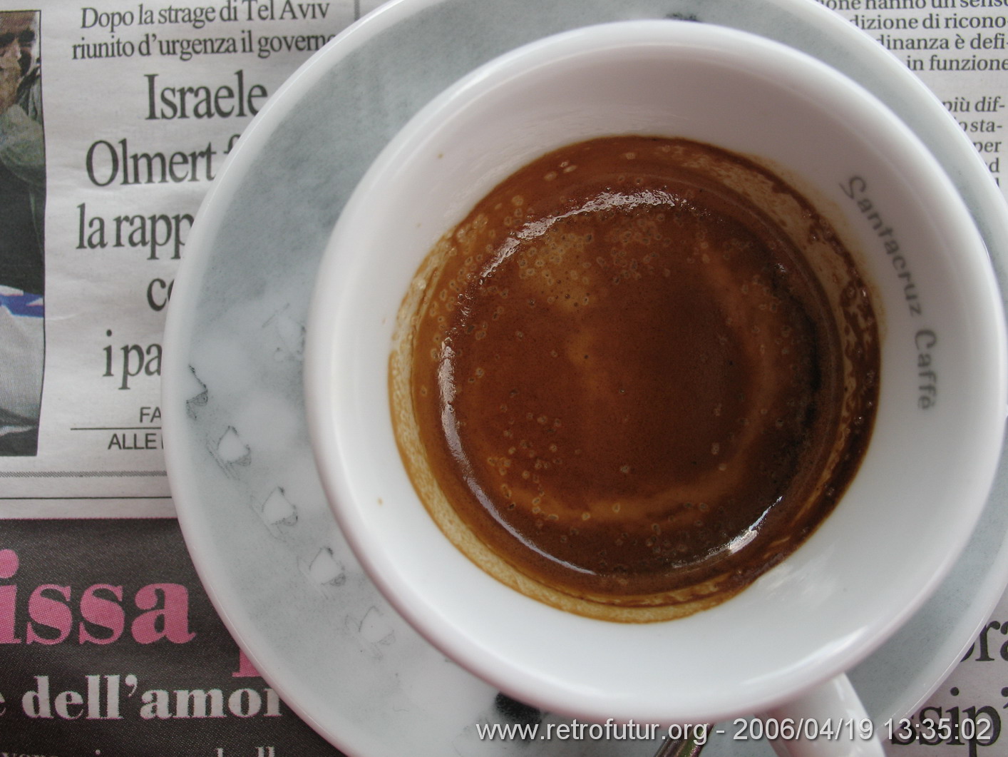 Caffè und Zeitung : Israele - Olmert (Torino, Museo CAI, 2006)