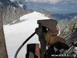 Schraubstock mit Aussicht (46.4 KByte) Punta Helbronner und Umgebung : Schraubstock mit Aussicht