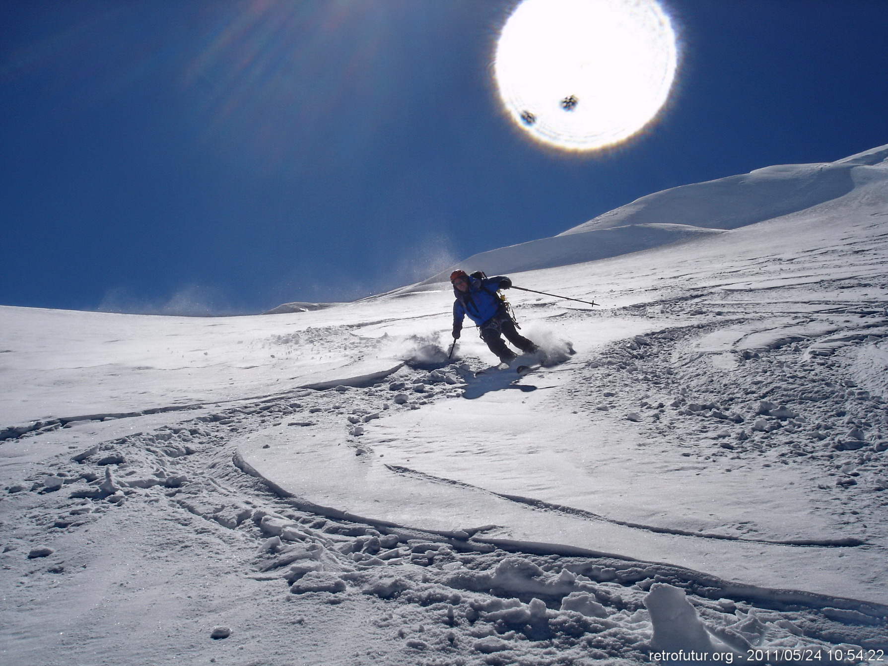 Tag 3: Der Gipfel : 10:54 - Clemens unter der Sonne der Optik