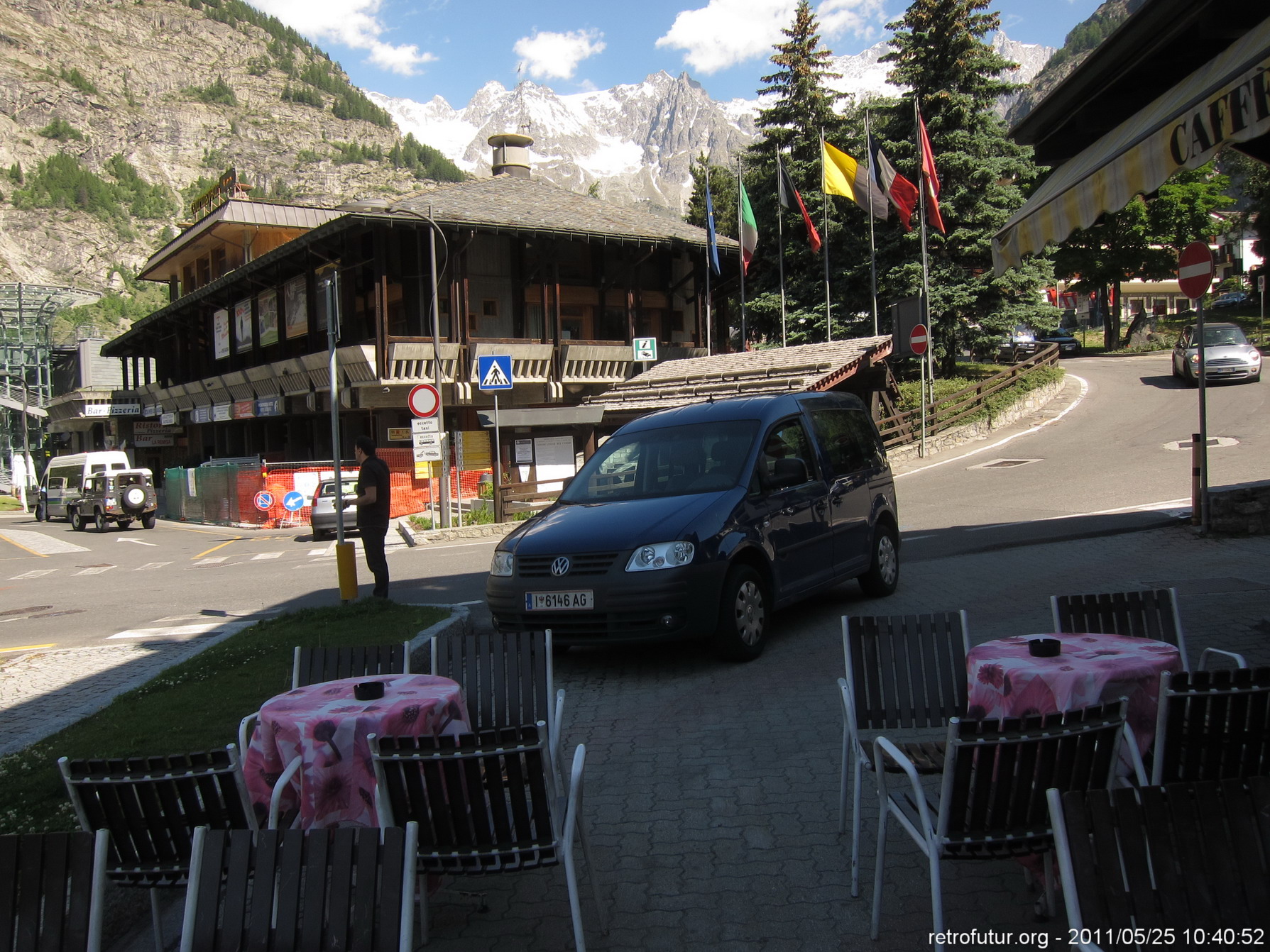 Tag 4: Abreise : Courmayeur: Noch ein Espresso und ein Eis bevor es weitergeht