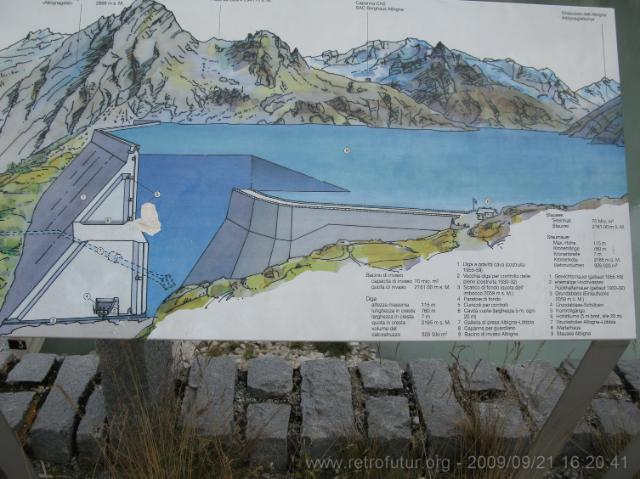 Disegno della diga (53.23 KByte) Tag 001: Albignastausee und -hütte : Disegno della diga
