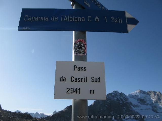 Tag 002: Fornohütte und -monte : Pass da Casnil um 9 Uhr 43