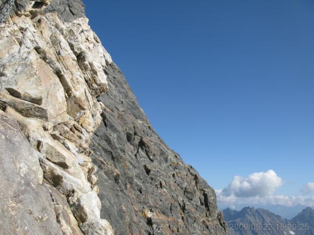 Tag 002: Fornohütte und -monte : Kletterstelle entlang des diagonalen Quarzbandes