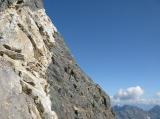 Kletterstelle entlang des diagonalen Quarzbandes (47.59 KByte) Tag 002: Fornohütte und -monte : Kletterstelle entlang des diagonalen Quarzbandes