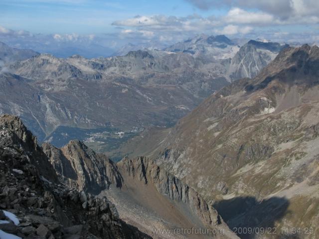 Tag 002: Fornohütte und -monte : Blick auf Maloja