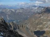 Blick auf Maloja (48.83 KByte) Tag 002: Fornohütte und -monte : Blick auf Maloja