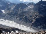 Blick zum Übergang Pass da Casnil von der Albigna zum Forno Gletscher (56.99 KByte) Tag 002: Fornohütte und -monte : Blick zum Übergang Pass da Casnil von der Albigna zum Forno Gletscher