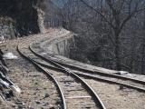Der Abzweig der Stichstrecke (rechts) (92.72 KByte) Der erster Abschnitt des Tracciolino : Der Abzweig der Stichstrecke (rechts)