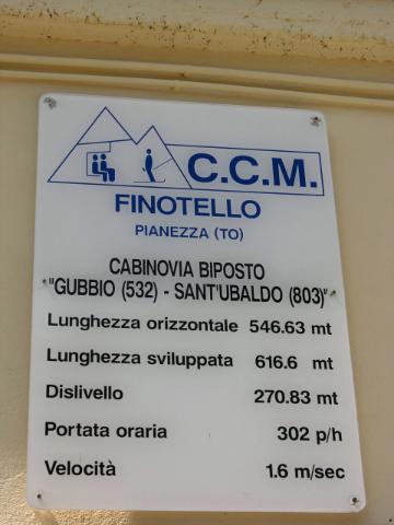 Gubbio (PG) * / Cestovia Colle Eletto : 