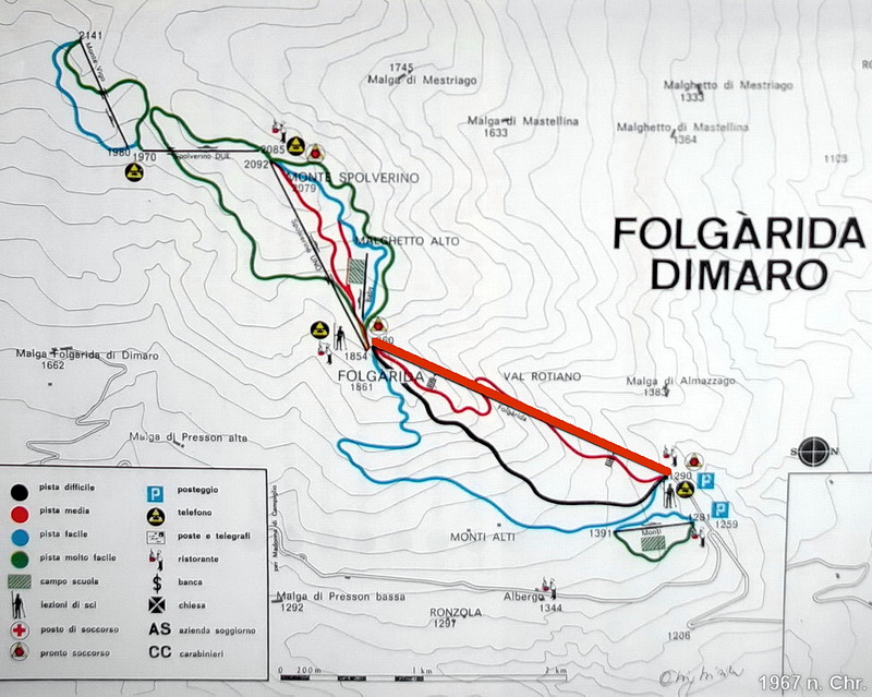 Folgàrida (TN) + : Tracciato della 