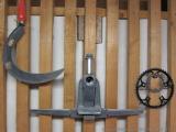 Homebrew brake lever : Sichel, Sessellift Seilklemme und Ritchey Logic Kettenblatt