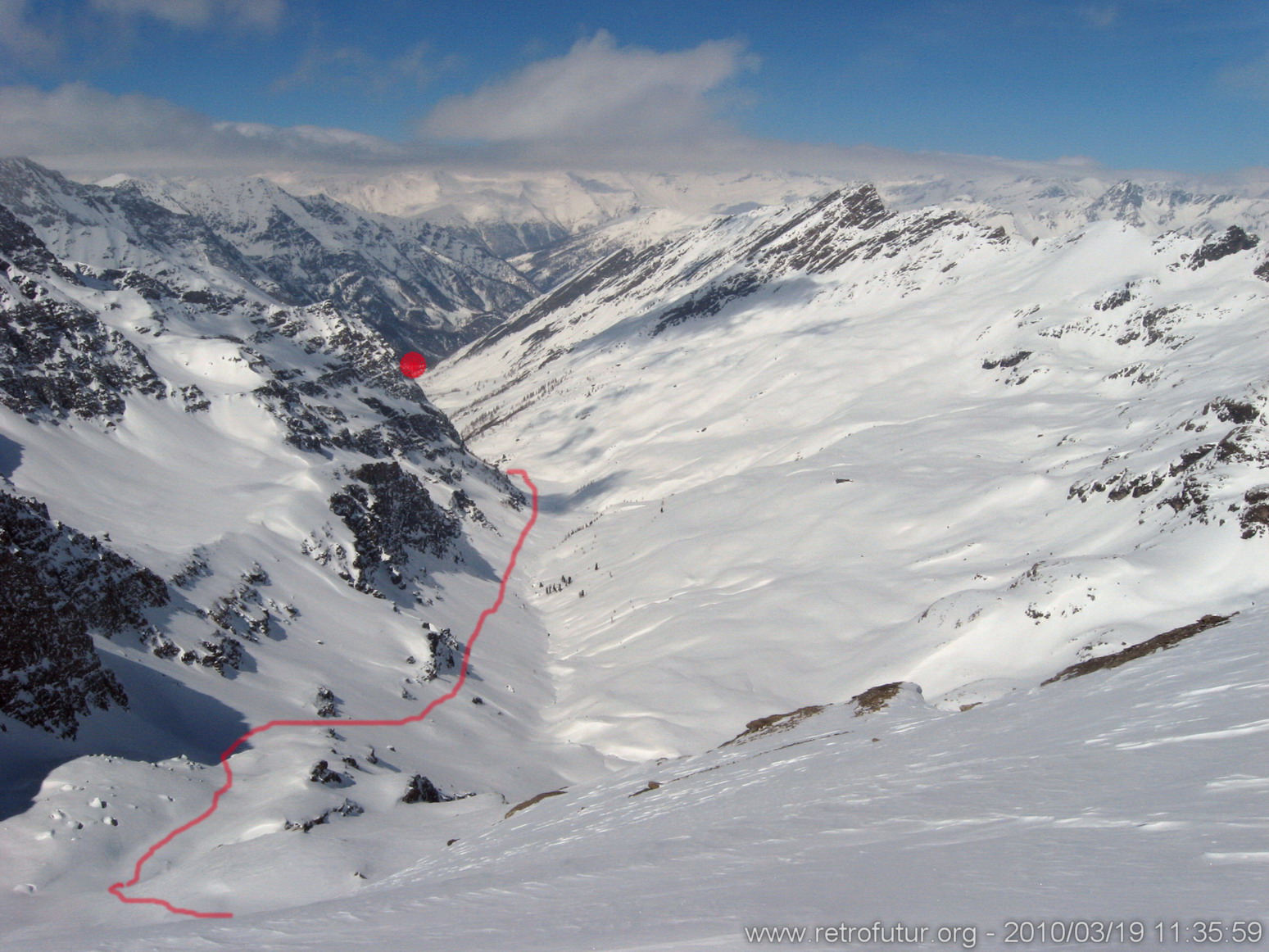 19:3 :: Chinale (ITA)  - Echalp (FRA) : Blick ins Vallon Guil in Richtung L'Echalp