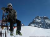 Kris auf Monte Losetta neben Monte Viso (32.71 KByte) 19:3 :: Chinale (ITA) - Echalp (FRA) : Kris auf Monte Losetta neben Monte Viso