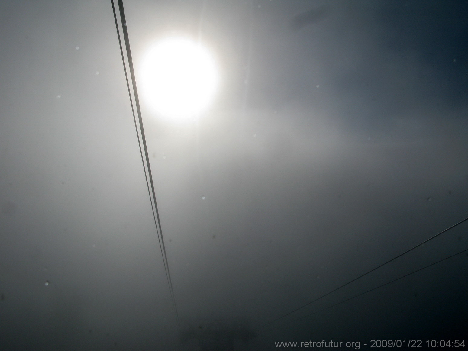 Hafelekar : ... die Sonne winkt bereits durch die Nebeldecke auf der 2,9km Strecke ...