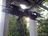 I.) Die Eibsee Seilbahn : Das Laufwerk mit seiner hydraulischen Klamme kann am Zugseil versetzt werden