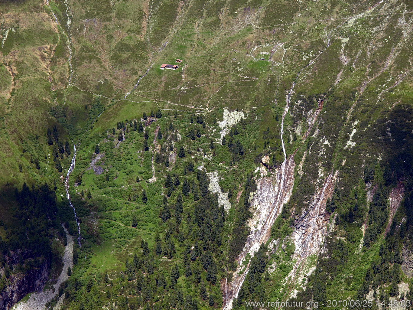 Seilbahn zum Kuppenübergang Hohe Kirche : Aufstieg zur Geraer Hütte und weiter zum Bergwerk