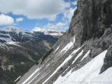 Trafojer Eiswand 3556m - Skitour : Traverse zurück zur Berglhütte. Nicht ganz untrivial.