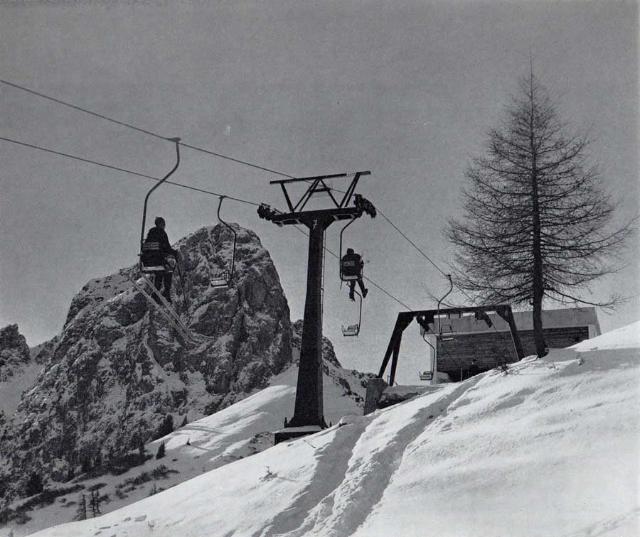 Sesselbahn Pfriemesköpfl : Pfriemeskoepfllift ca1960er Jahre