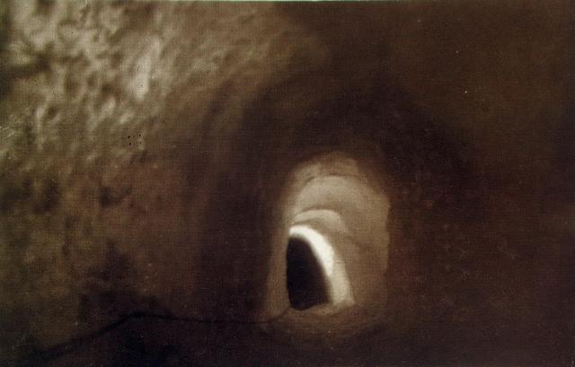 Trafojer_OestEistunnel_160x80xm_mit_Drahtseil_35-40GradSteil.JPG (28.59 KByte) Trafojer Eiswand 3556m - Erster Weltkrieg : Trafojer_OestEistunnel_160x80xm_mit_Drahtseil_35-40GradSteil.JPG