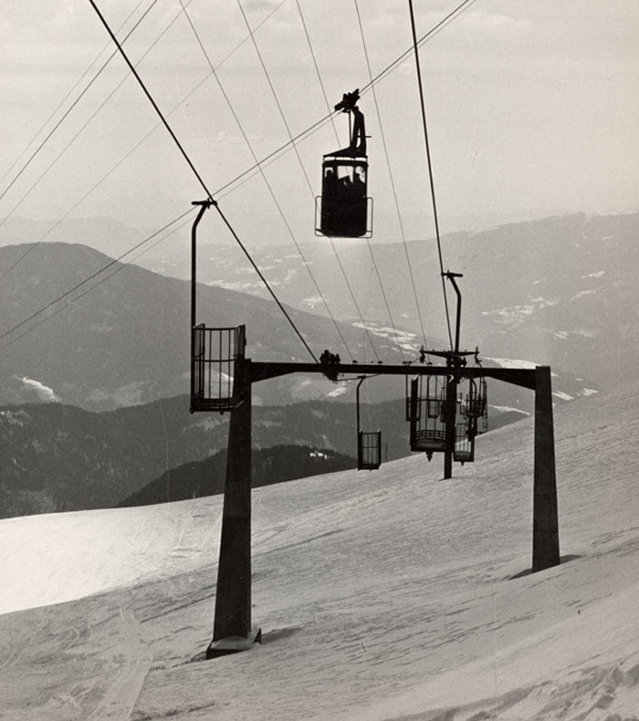 Brixen (BZ) / Korblift Plose : Korblift und die nichtöffentliche Militärseilbahn