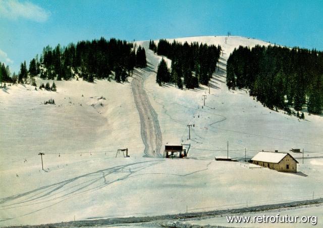 Castello Tesino (TN) / Cestovia Monte Agaro : Anni 1960: Skilift e Cestovia Monte Agaro al Passo Brocon nel comune di Castello Tesino