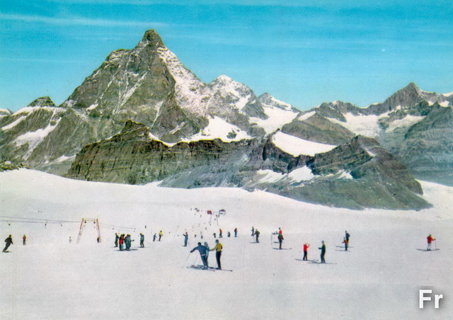 Sci estivo sul Plateau Rosa : cervinia_plateau_rosa_sci_estivo_1965_c_ediz_egi_milano.JPG