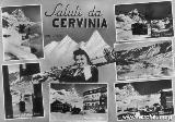 Lo stile di Cervinia in una cartolina anni 1950 (56.21 KByte) Considerazioni urbanistiche : Lo stile di Cervinia in una cartolina anni 1950