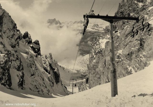 Secondo tratto: Forcella Staunies - Foto storiche : L'ultimo tratto di linea si presenta particolarmente ripido