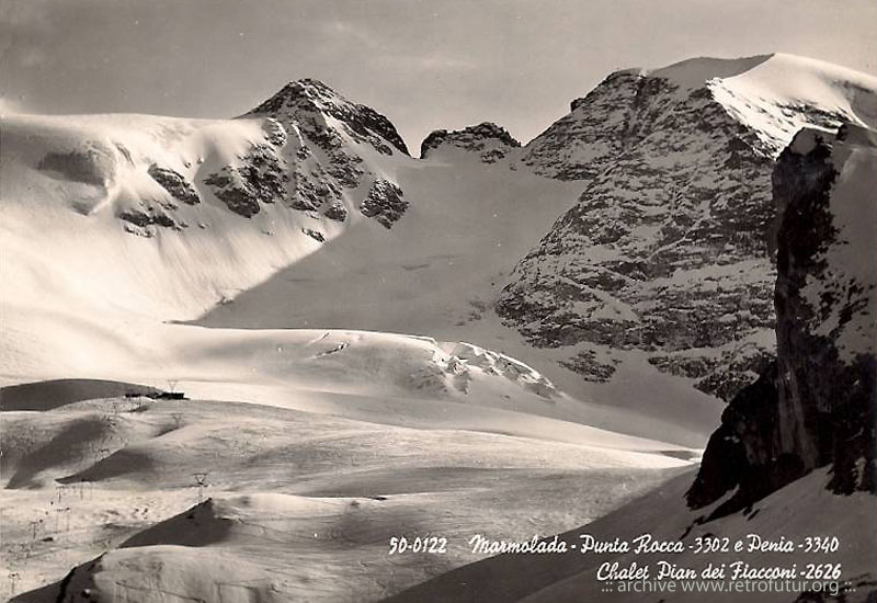 Penia (TN)  / Cestovia  Fedaia - Pian Fiacconi : Marmolada - Punta Rocca - 3302 e Penia - 3240/ Chalet Pian dei Fiacconi- 2626