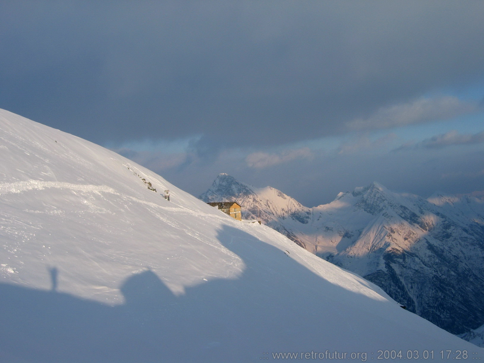 Rifugio Guglielmina (1878 - 2011) - Alagna : Approaching the Rifugio Guglielmina 1