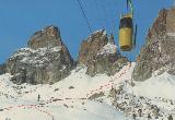 Sella Pass (BZ) / Gondellift Cestovia Langkofelscharte : Gemischter Betrieb mit offenen Körben und geschlossenen Kabinen