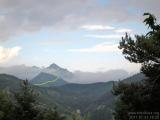 31.7.  XX-Miglia - Passo Gouta (Ü/F draussen) : Blick auf das morgige Pensum entlang der grünen Linie