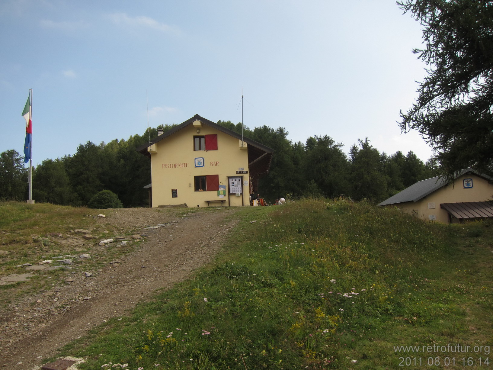 1.8. Passo Gouta - Colle Melosa (Rif. Allavena) : Unser Rifugio Allavena für die Nacht