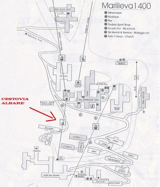 Marilleva (TN) / Telecabina Marilleva 1400 e Cestovia Albare : La cestovia Albare a Marilleva funge da sistema di trasporto urbano collegando la parte inferiore con la parte alta del villaggio