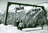 Pinzolo (TN) / Pinzolo - Prà Rotond : Febbraio 1970: Pronti per lo sbaro. Arrivo alla stazope Prà Rotond