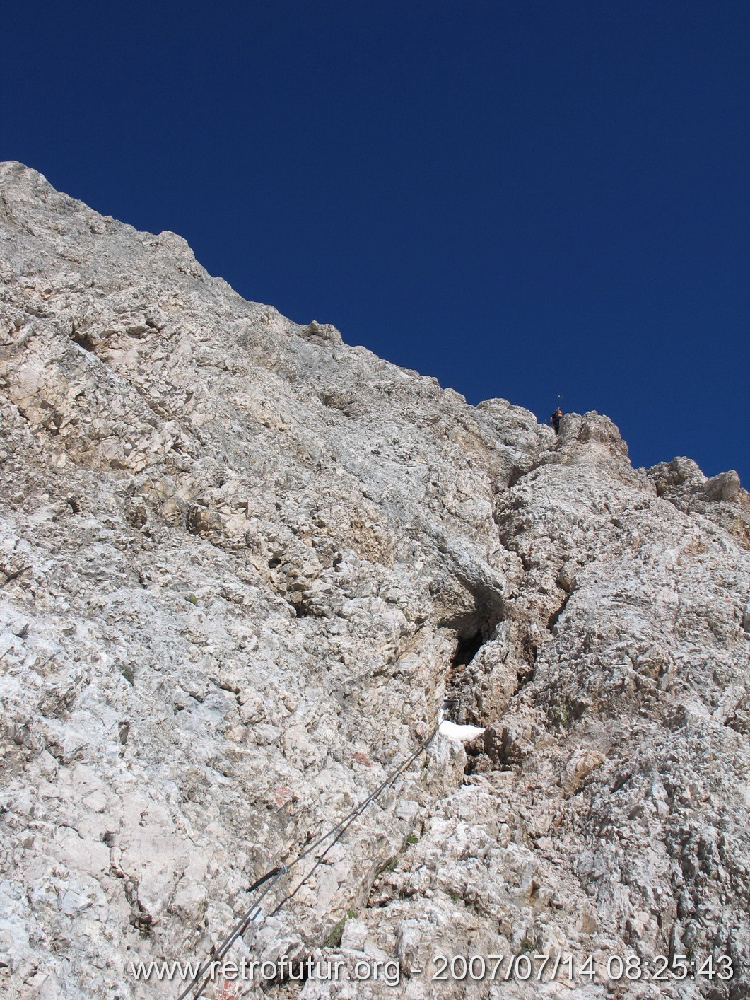 Punta Penia / Marmolada : Der Abstieg über den kleinen Klettersteig