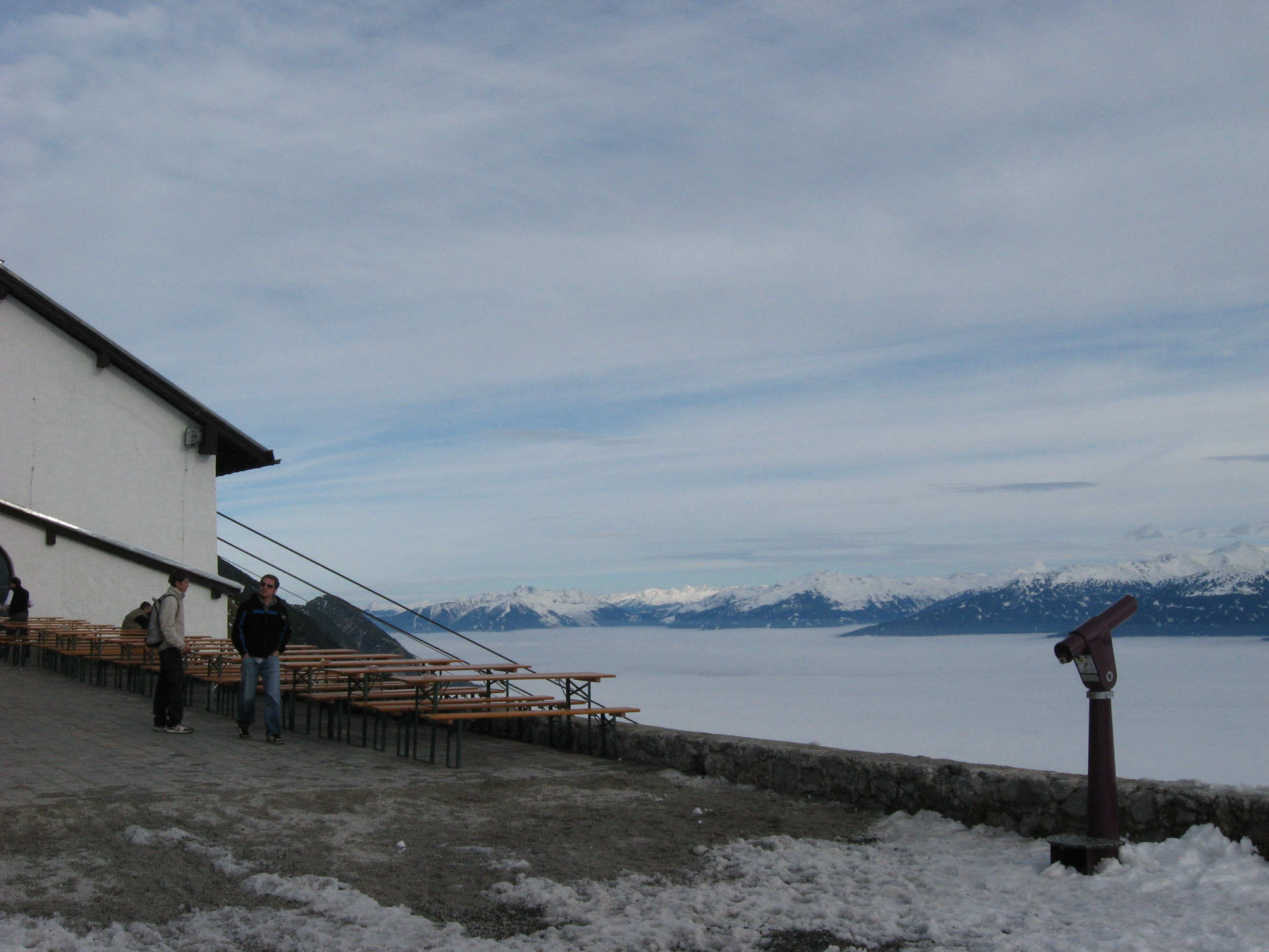 Seegrube : Biertische und Fernrohr