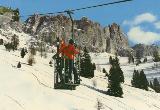 Tiers (BZ) /  Korblift Laurin I+II, Passo Nigra : Bergwärts. Im Hintergrun der Rosengarten