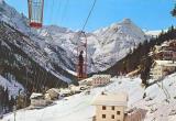 Trafoi (BZ) / Korblift Furkelhütte / Kleinboden : Blick auf den Ort und Trafoier Eiswand (abgeschattet, rechts vom linken Korb)