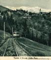 La tramvia Biella - Oropa : Vista su Favaro ed un tram in salita