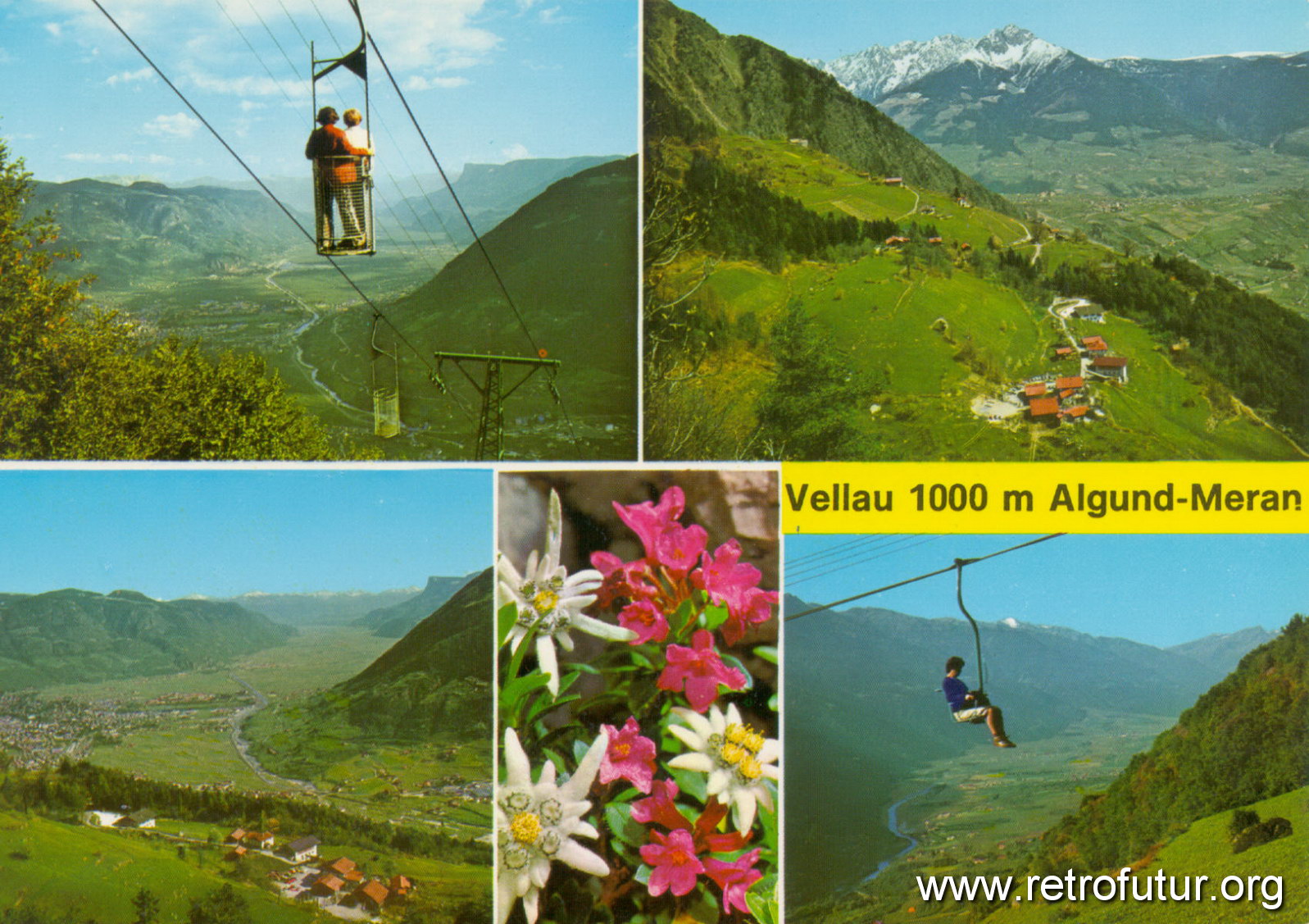 Vellau (BZ) * / Korblift Leiteralm : vellau_algund_cestovia_leiteralm_ca_1980_c_foto_dieter_drescher_meran.JPG