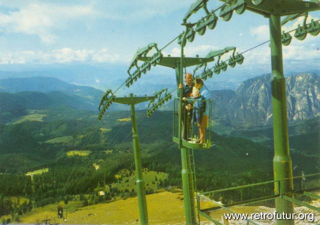 Tiers (BZ) /  Korblift Laurin I+II, Passo Nigra : Korblift Laurin in Welschnofen. Postkarte datiert 1975